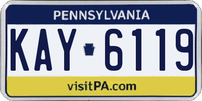 PA license plate KAY6119