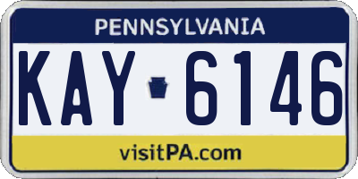 PA license plate KAY6146