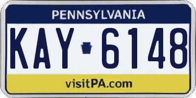 PA license plate KAY6148