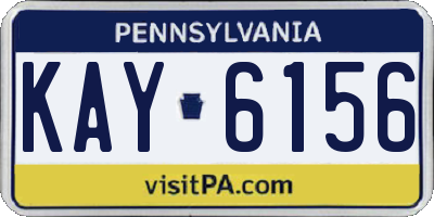 PA license plate KAY6156
