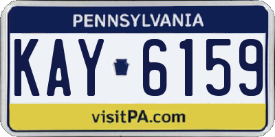 PA license plate KAY6159