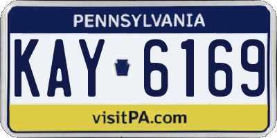 PA license plate KAY6169
