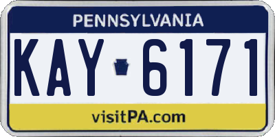 PA license plate KAY6171