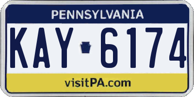 PA license plate KAY6174