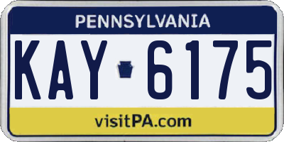 PA license plate KAY6175