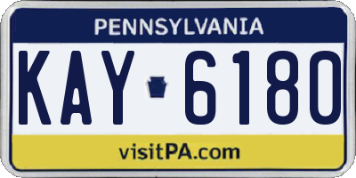 PA license plate KAY6180