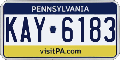 PA license plate KAY6183