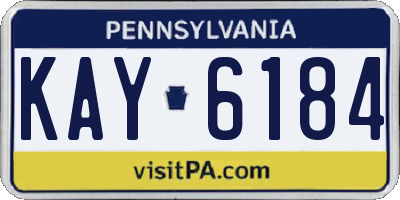 PA license plate KAY6184