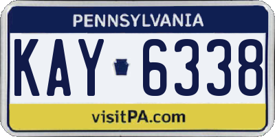 PA license plate KAY6338