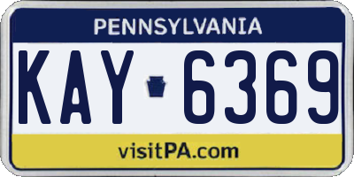 PA license plate KAY6369