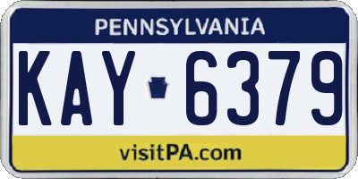 PA license plate KAY6379