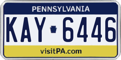 PA license plate KAY6446