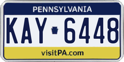 PA license plate KAY6448