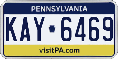PA license plate KAY6469