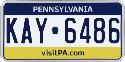 PA license plate KAY6486