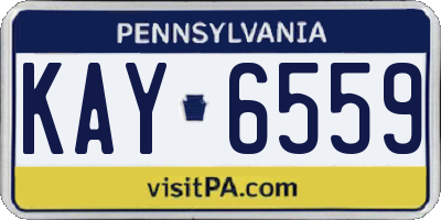 PA license plate KAY6559