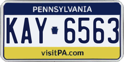PA license plate KAY6563