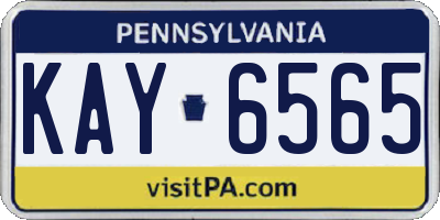 PA license plate KAY6565