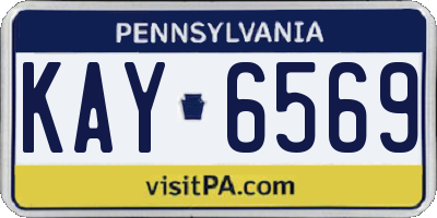 PA license plate KAY6569