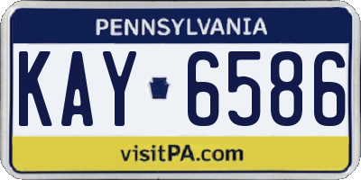 PA license plate KAY6586