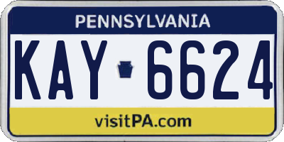 PA license plate KAY6624