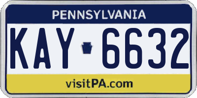 PA license plate KAY6632