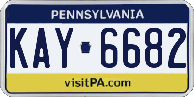 PA license plate KAY6682