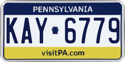 PA license plate KAY6779