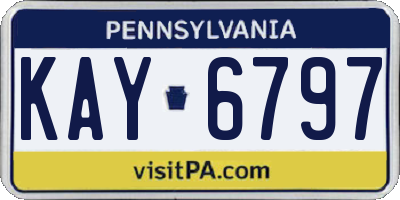 PA license plate KAY6797