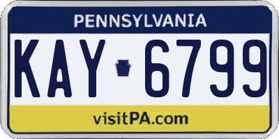 PA license plate KAY6799
