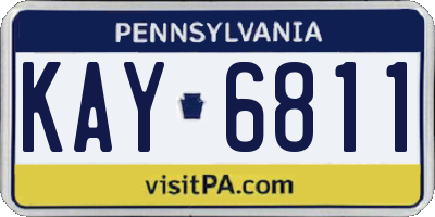 PA license plate KAY6811