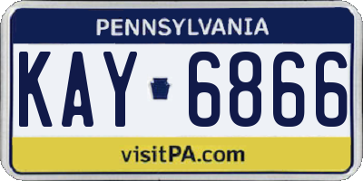 PA license plate KAY6866