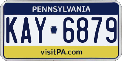 PA license plate KAY6879