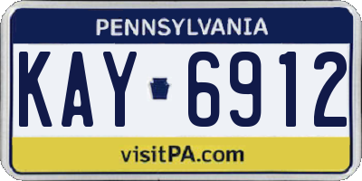 PA license plate KAY6912