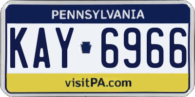 PA license plate KAY6966