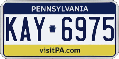 PA license plate KAY6975