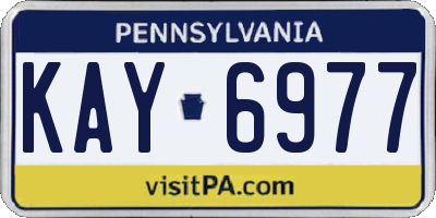 PA license plate KAY6977