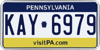 PA license plate KAY6979