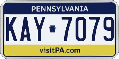 PA license plate KAY7079