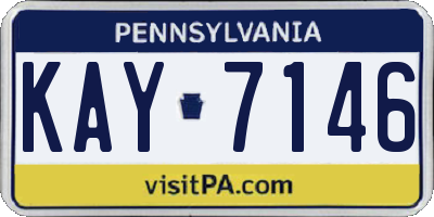 PA license plate KAY7146