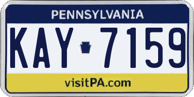 PA license plate KAY7159