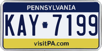 PA license plate KAY7199