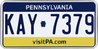 PA license plate KAY7379