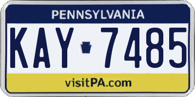 PA license plate KAY7485