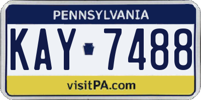 PA license plate KAY7488