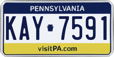 PA license plate KAY7591