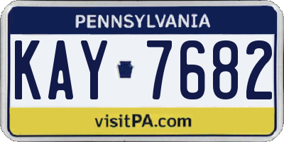 PA license plate KAY7682