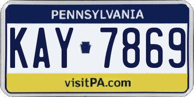 PA license plate KAY7869