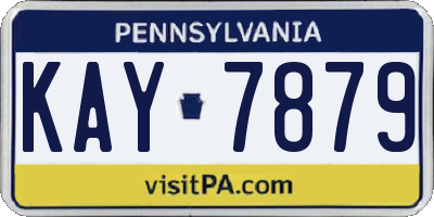 PA license plate KAY7879