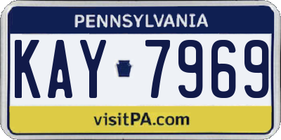 PA license plate KAY7969